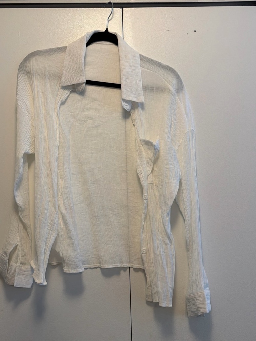 Lightweight White Button-Front Women’s Shirt